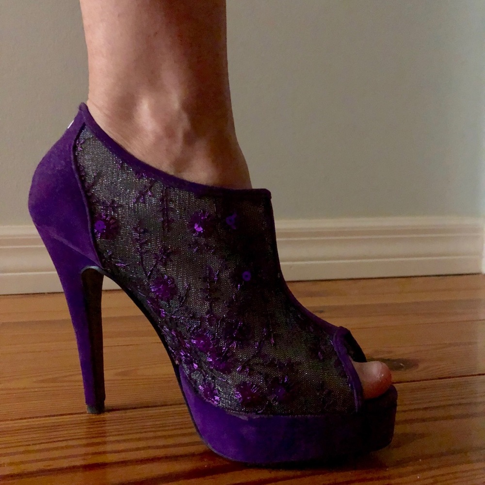 Peep toe high heel shoes size 7 - Picture 4 of 4